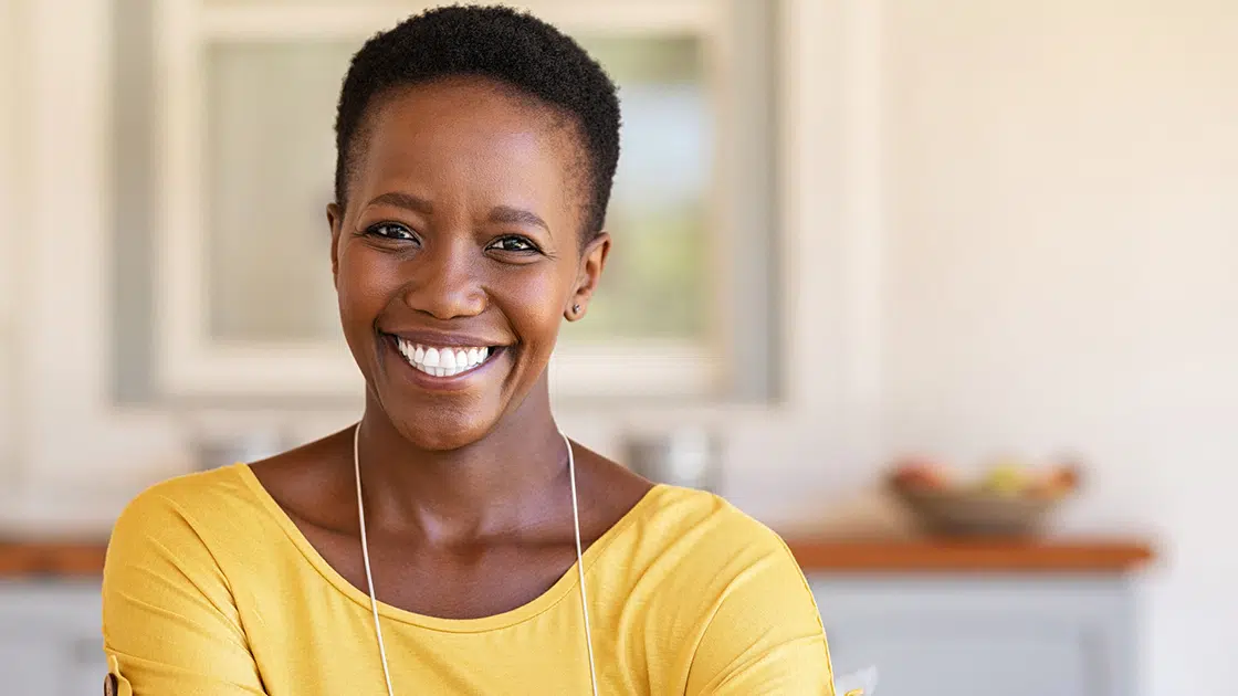 Smiling Woman with White Teeth